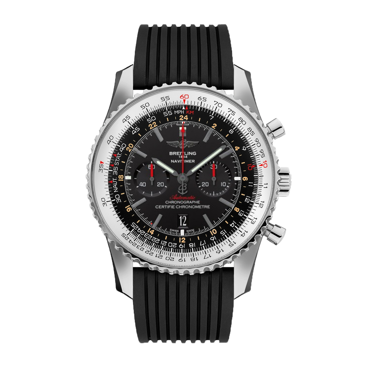 Ᏼrеіtlіnɡ Navitimer Black Rubber