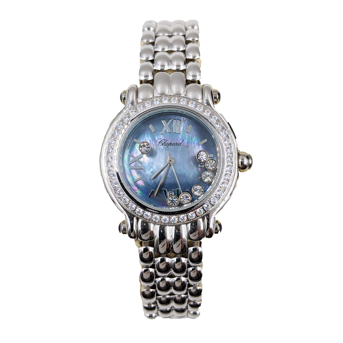 Сhоpɑrd Happy Sport Oval Silver 36mm
