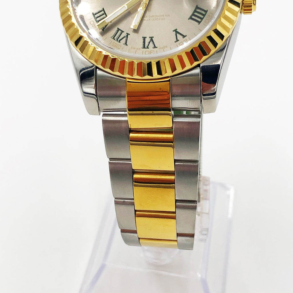 ᏒՕᏞΕХ Datejust Golden silver Hebrew
