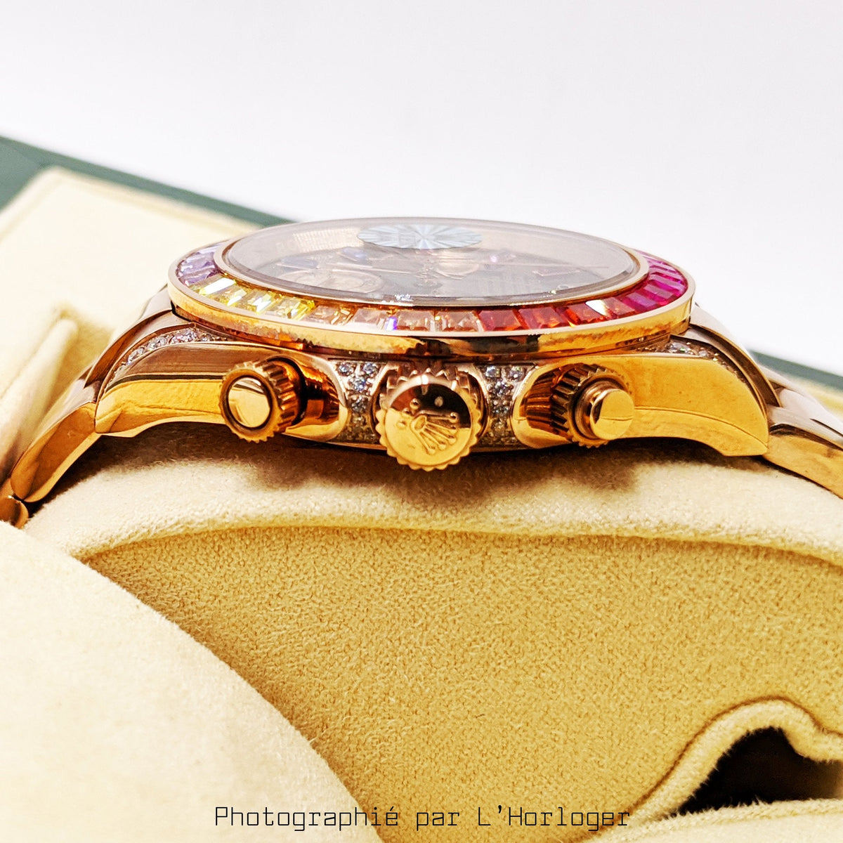 ᏒՕᏞΕХ Daytona Rosegold Rainbow Diamond
