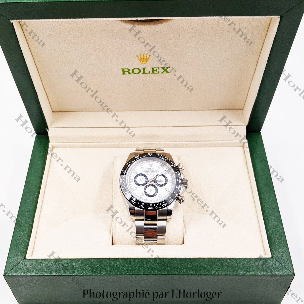 ᏒՕᏞΕХ Daytona lunette Noir White dial