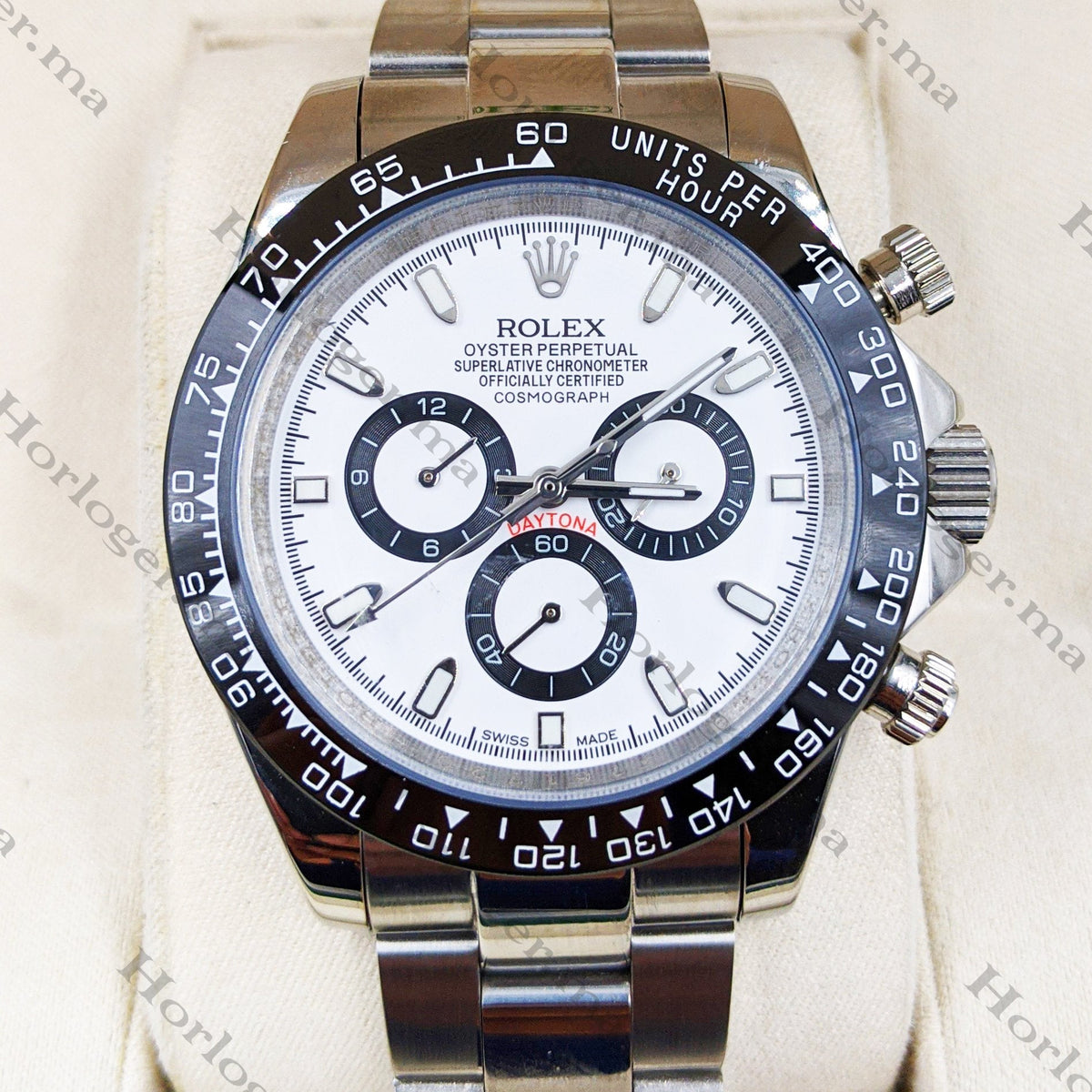 ᏒՕᏞΕХ Daytona lunette Noir White dial