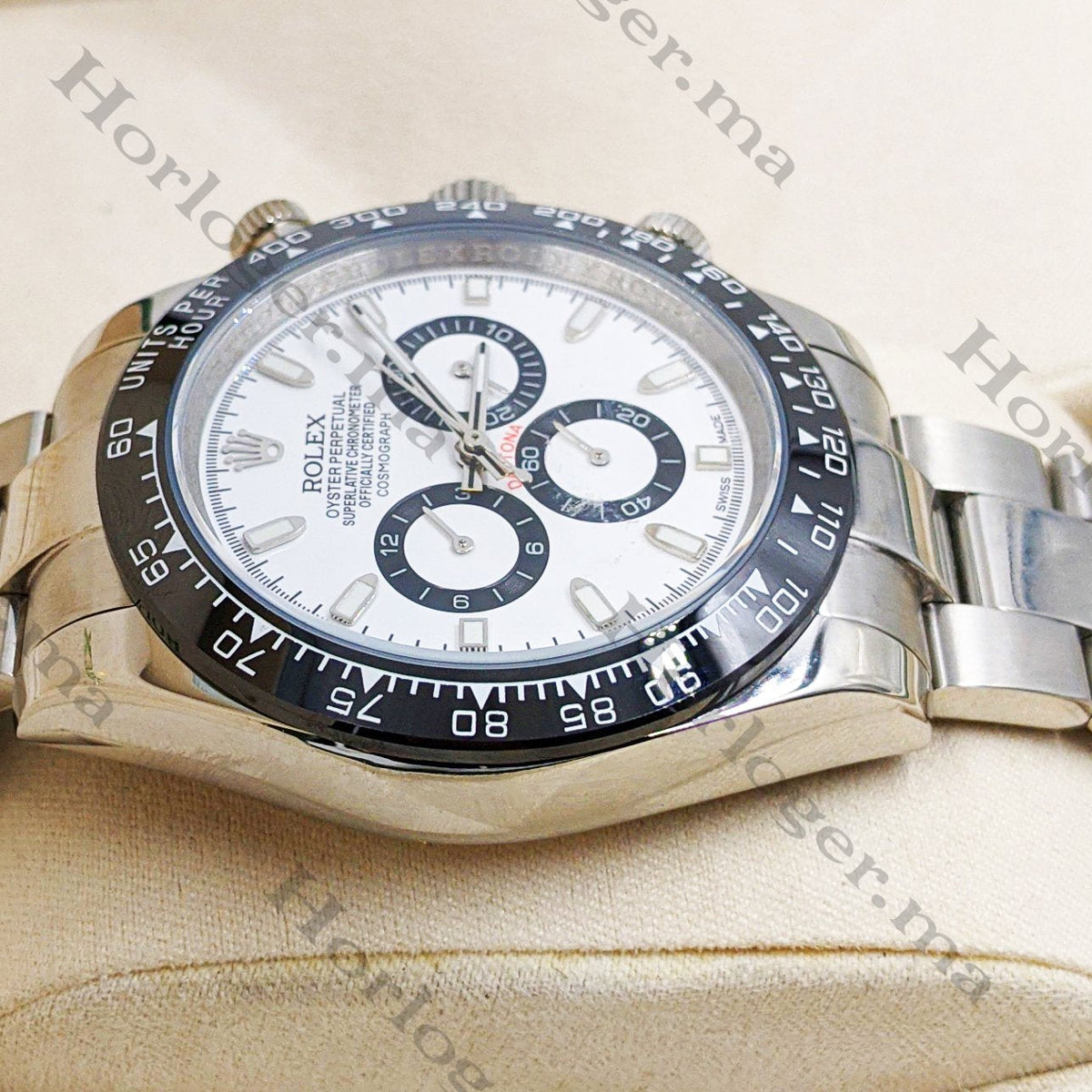 ᏒՕᏞΕХ Daytona lunette Noir White dial
