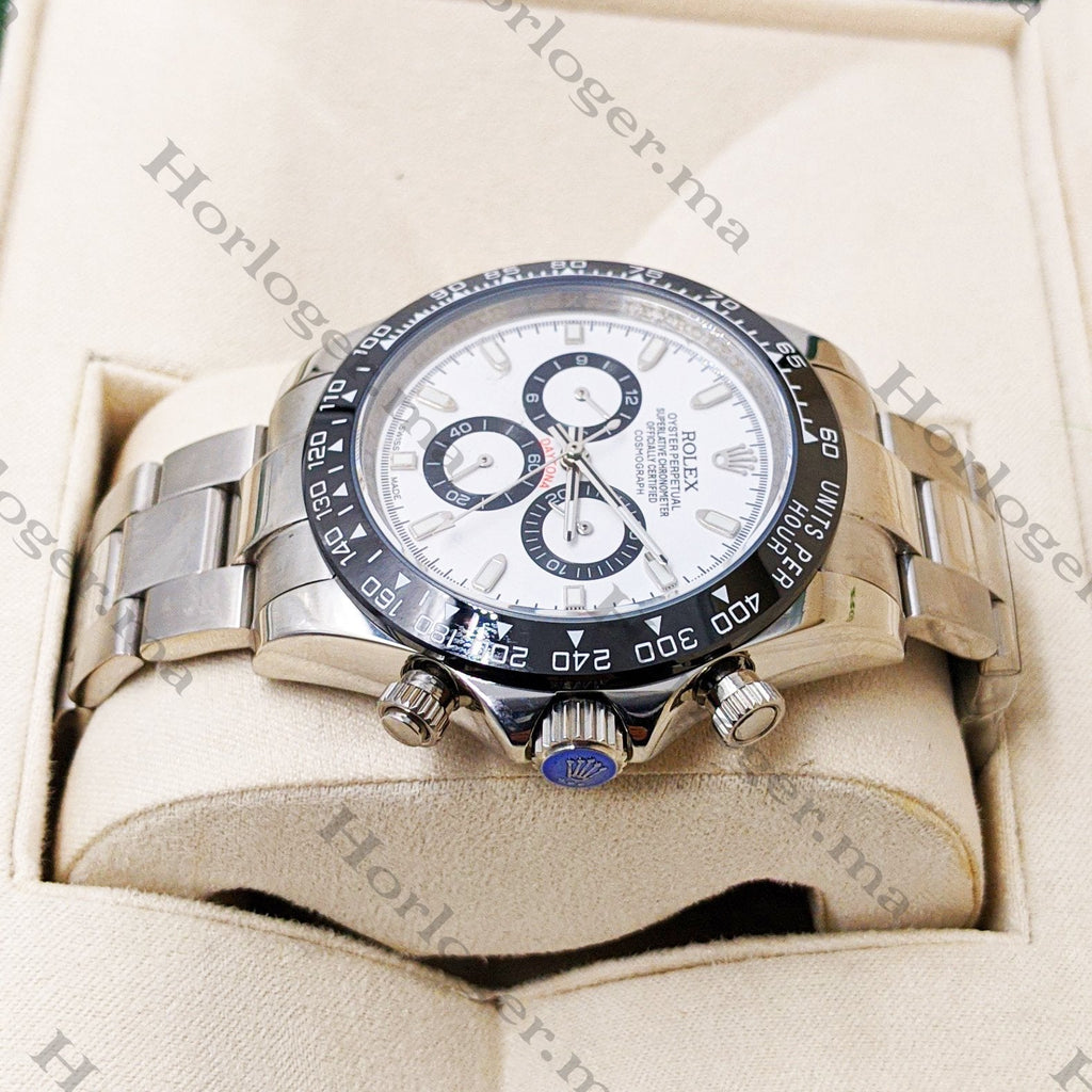 ᏒՕᏞΕХ Daytona lunette Noir White dial