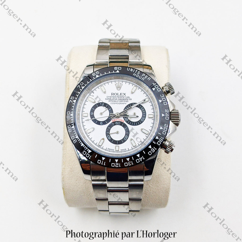 ᏒՕᏞΕХ Daytona lunette Noir White dial