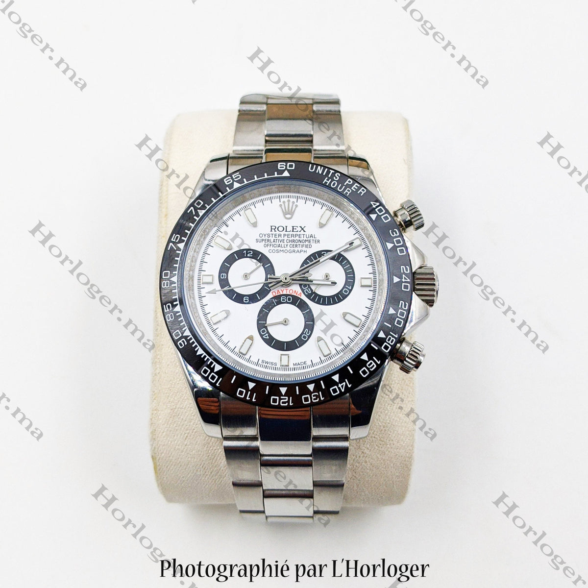 ᏒՕᏞΕХ Daytona lunette Noir White dial