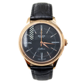 ᏒՕᏞΕХ Cellini Time Black Leather Rosegold