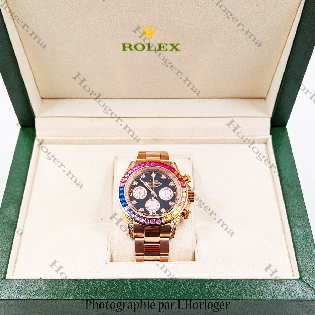 ᏒՕᏞΕХ Daytona Rosegold Rainbow Diamond