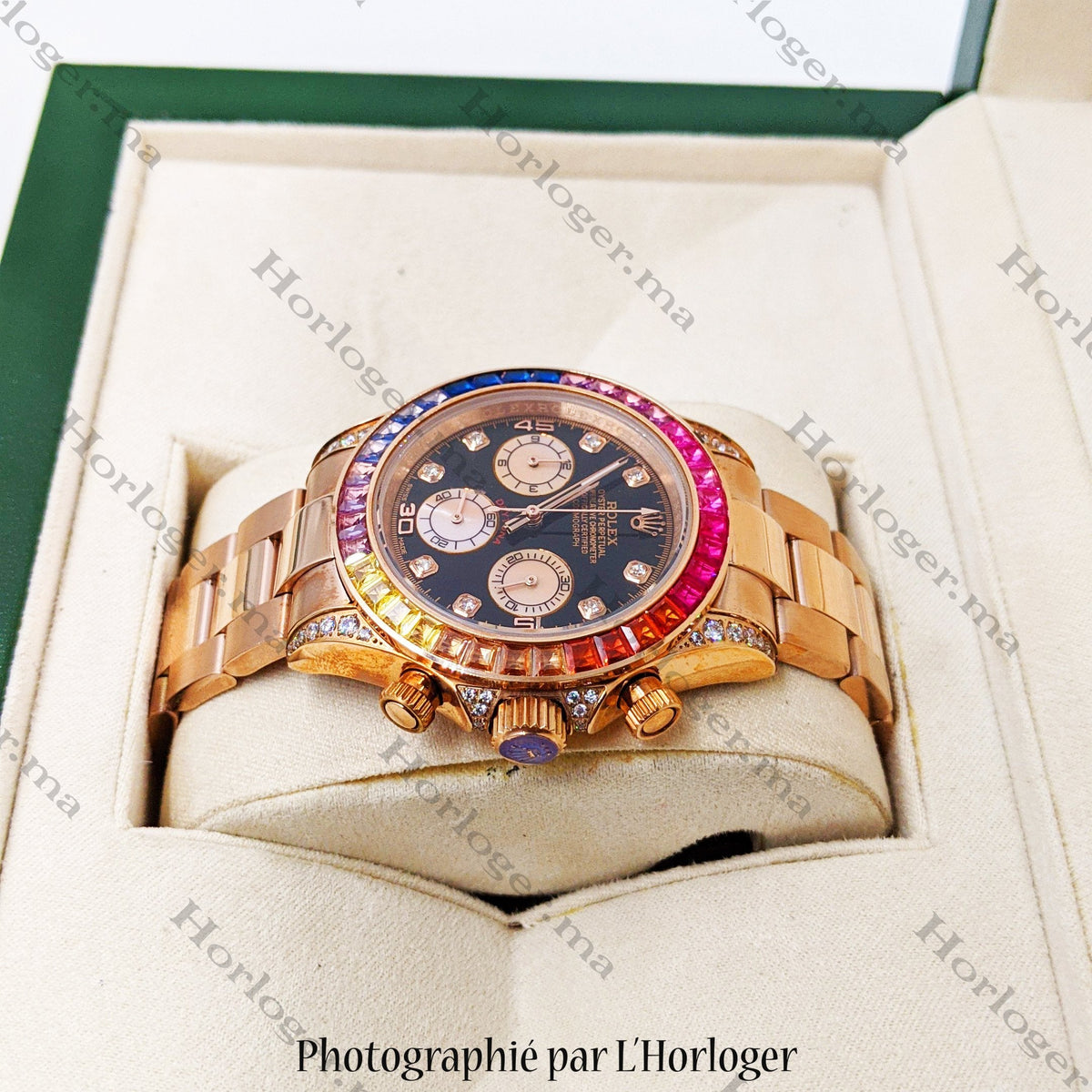 ᏒՕᏞΕХ Daytona Rosegold Rainbow Diamond