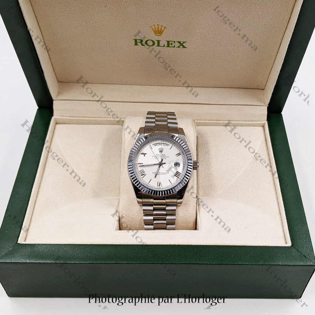 ᏒՕᏞΕХ Day-date White Dial  President