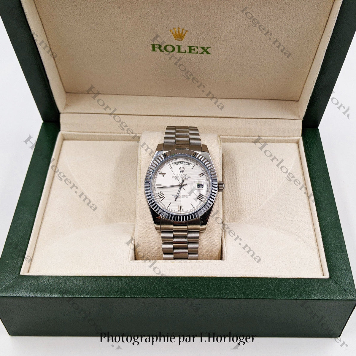 ᏒՕᏞΕХ Day-date White Dial  President