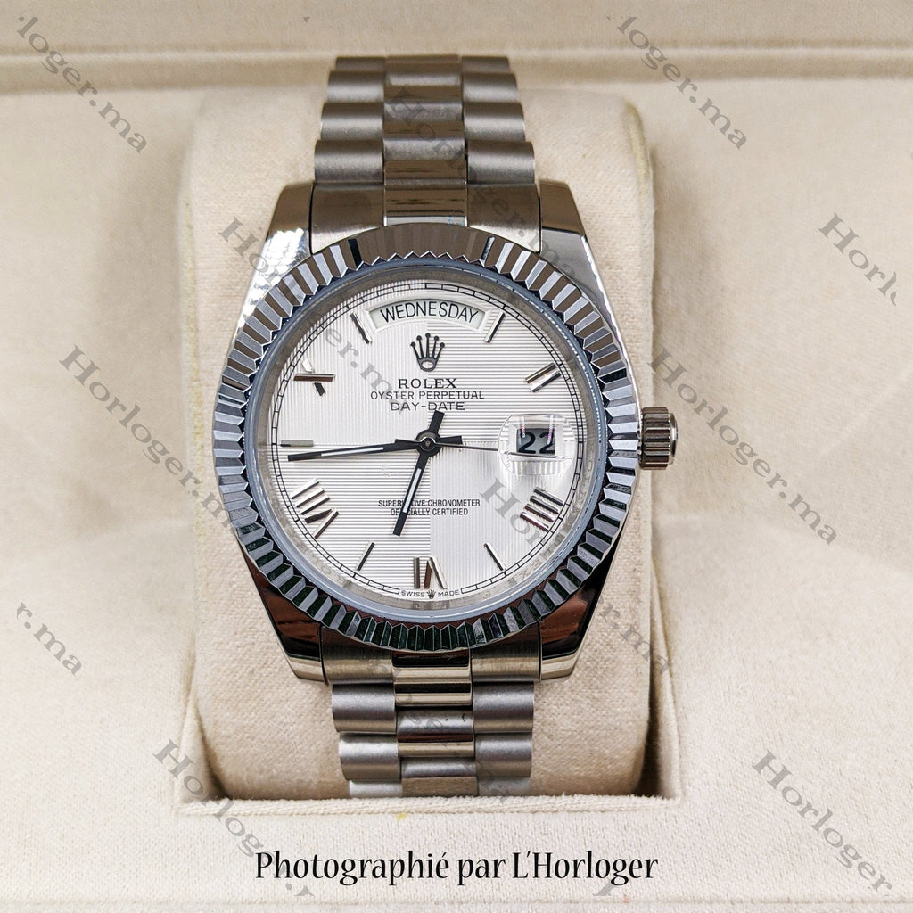 ᏒՕᏞΕХ Day-date White Dial  President