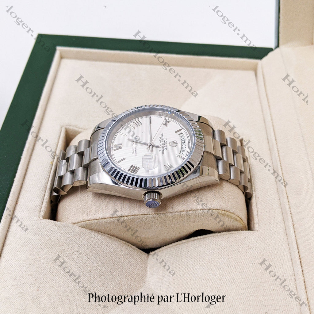 ᏒՕᏞΕХ Day-date White Dial  President