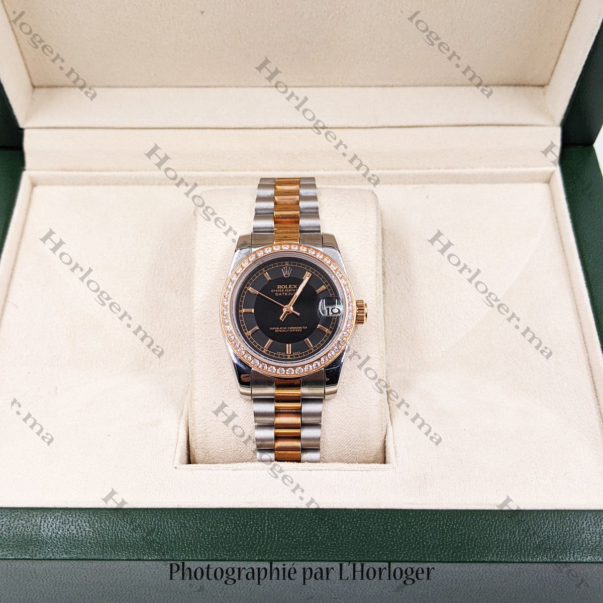 ᏒՕᏞΕХ Datejust Diamond Two tone black serti