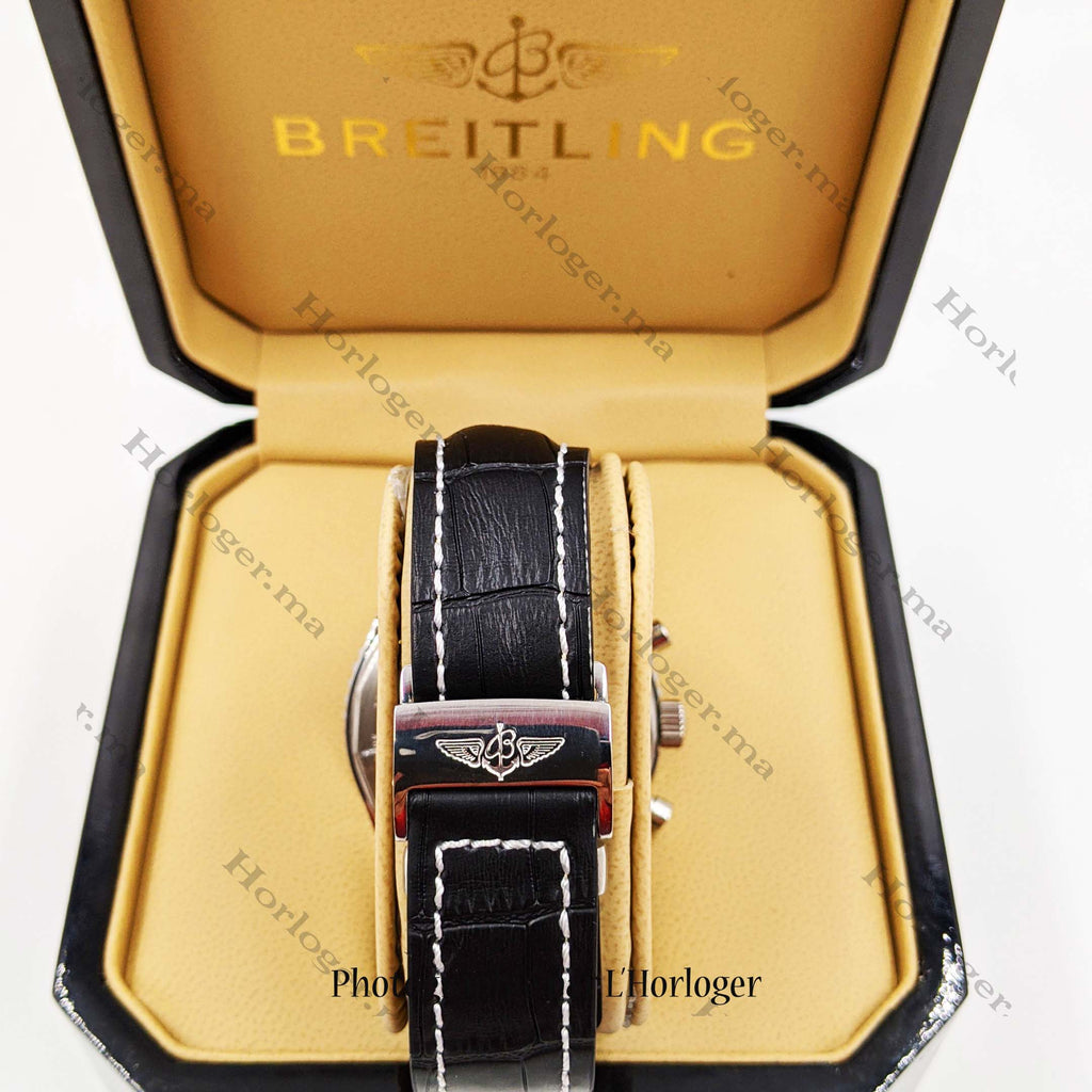 Ᏼrеіtlіnɡ A24322 Navitimer Black leather/ silver black (chro noir)