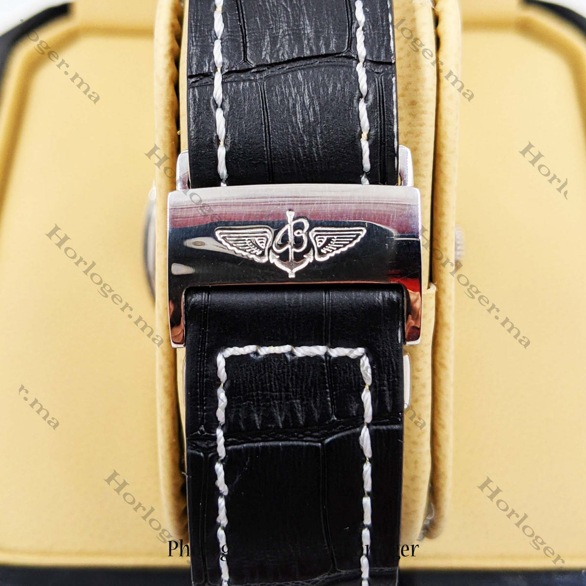 Ᏼrеіtlіnɡ A24322 Navitimer Black leather/ silver black (chro noir)