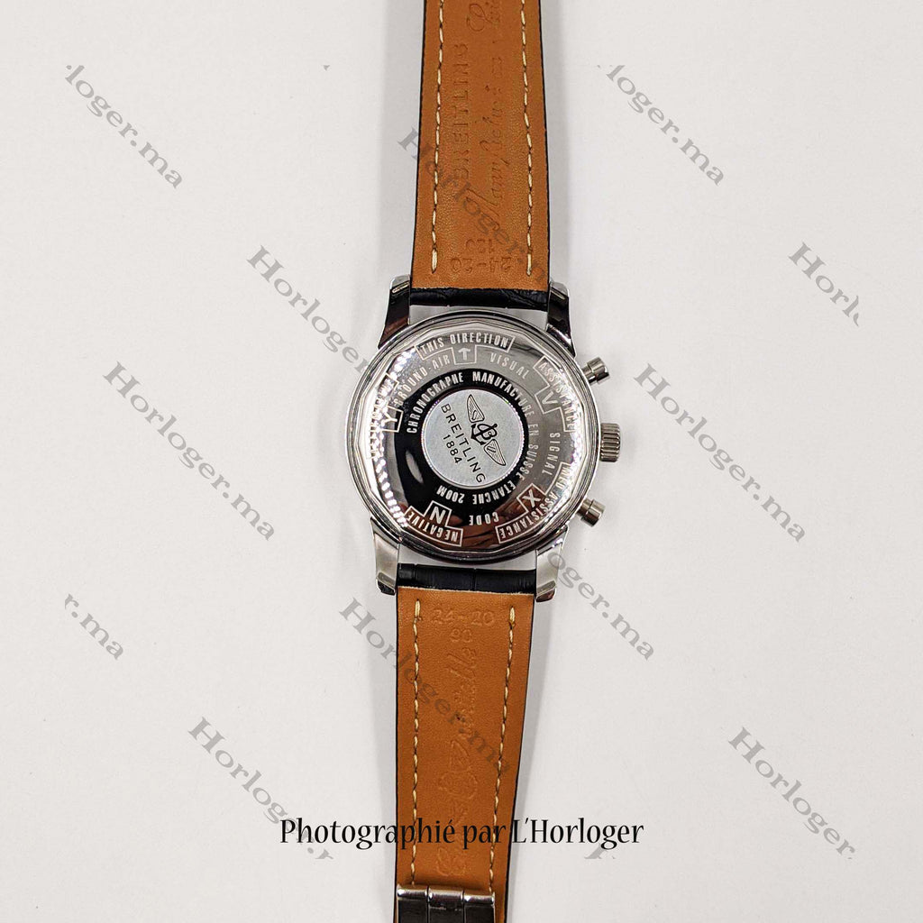 Ᏼrеіtlіnɡ Transocean Black leather