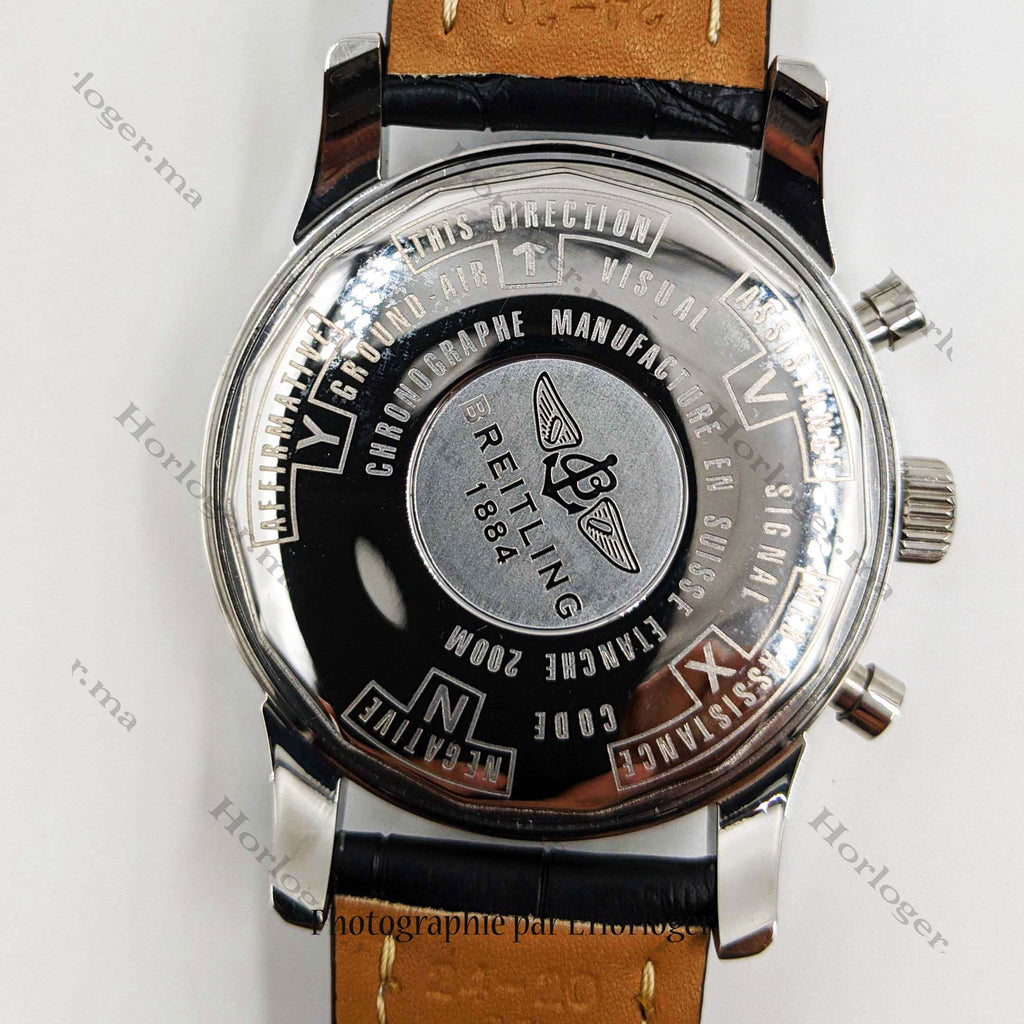 Ᏼrеіtlіnɡ Transocean Black leather