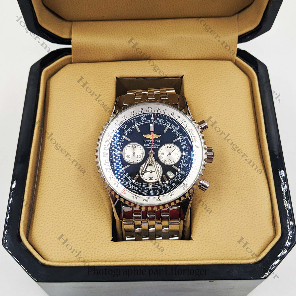 Ᏼrеіtlіnɡ Navitimer Silver Black Dial