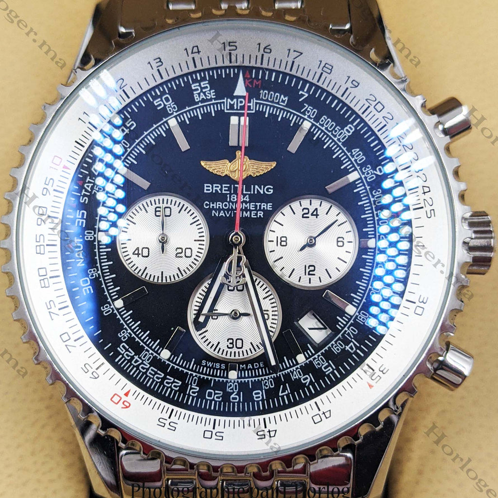 Ᏼrеіtlіnɡ Navitimer Silver Black Dial