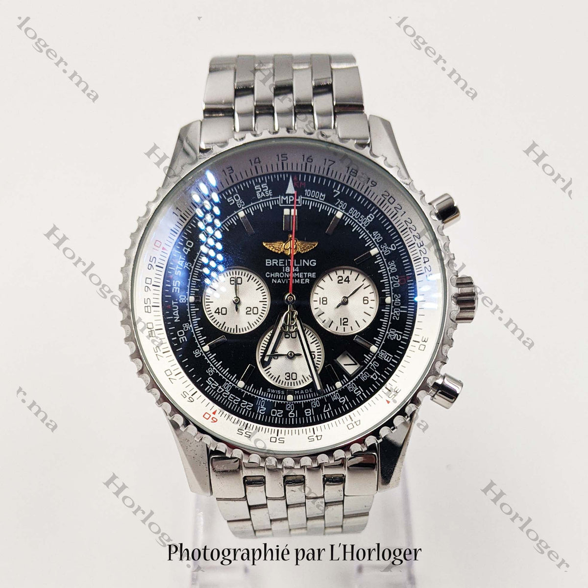 Ᏼrеіtlіnɡ Navitimer Silver Black Dial