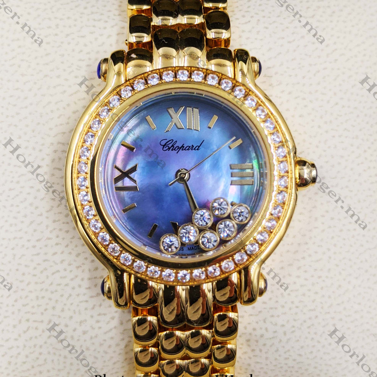 Сhоpɑrd Happy Sport Gold Blue Dial