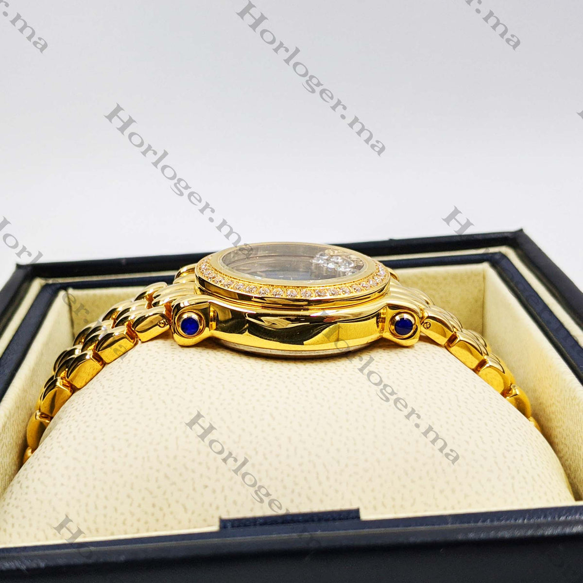 Сhоpɑrd Happy Sport Gold Blue Dial