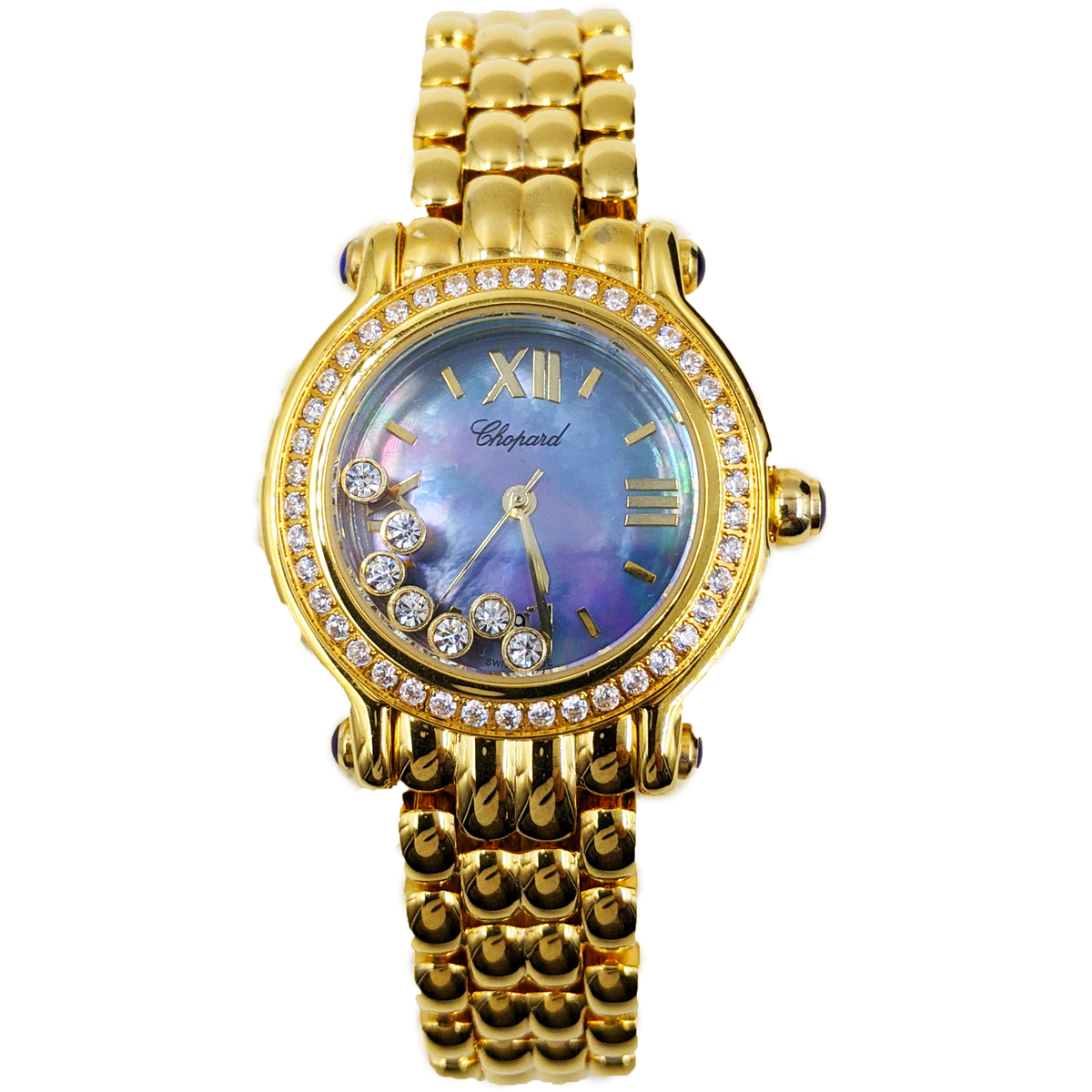 Сhоpɑrd Happy Sport Gold Blue Dial
