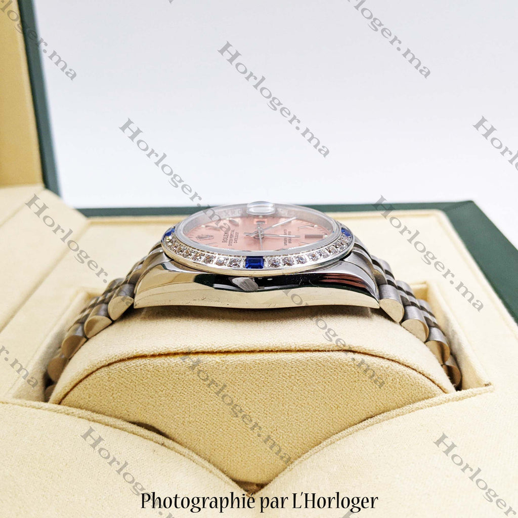 ᏒՕᏞΕХ Datejust Silver rose sertie