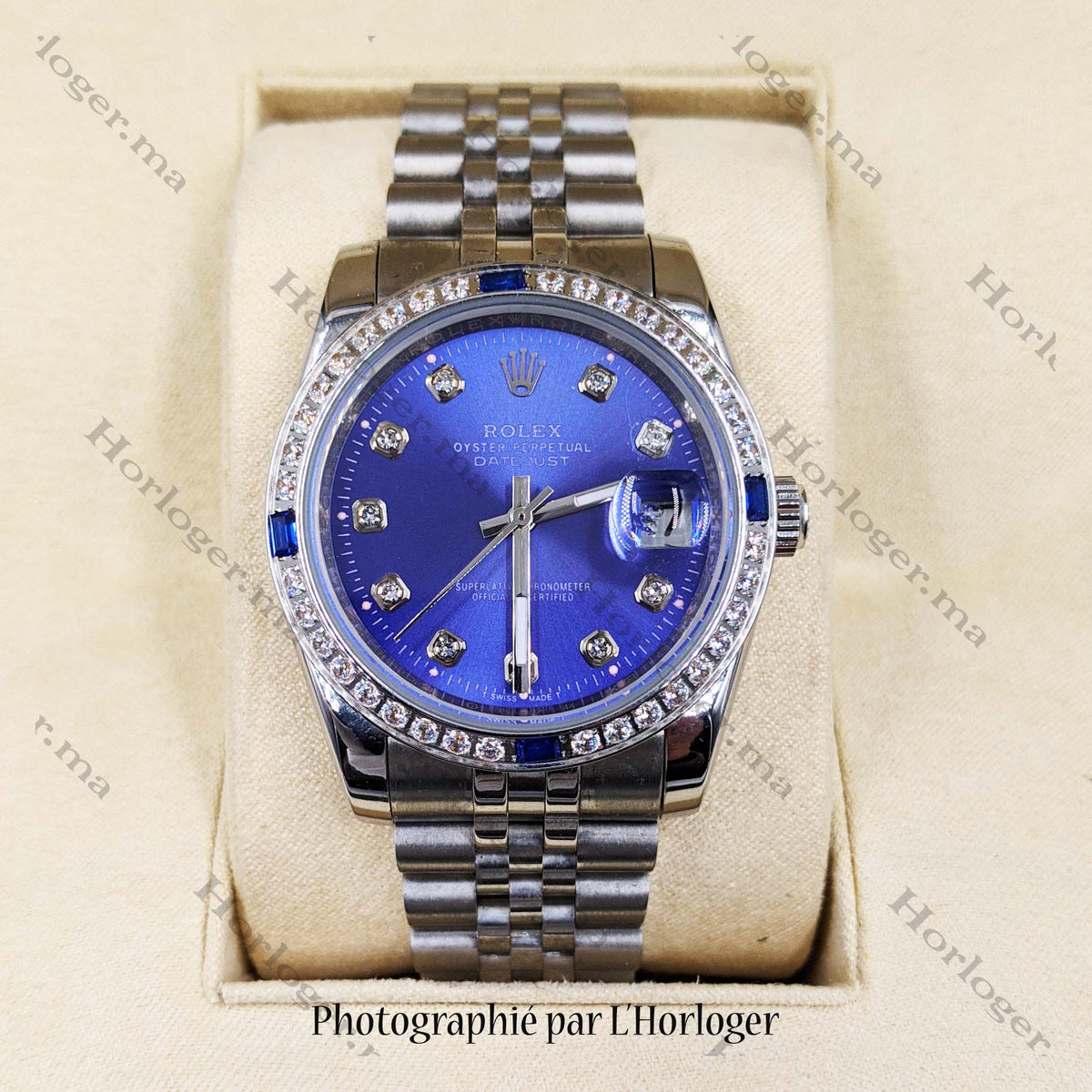 ᏒՕᏞΕХ Datejust Petrol Blue Iced