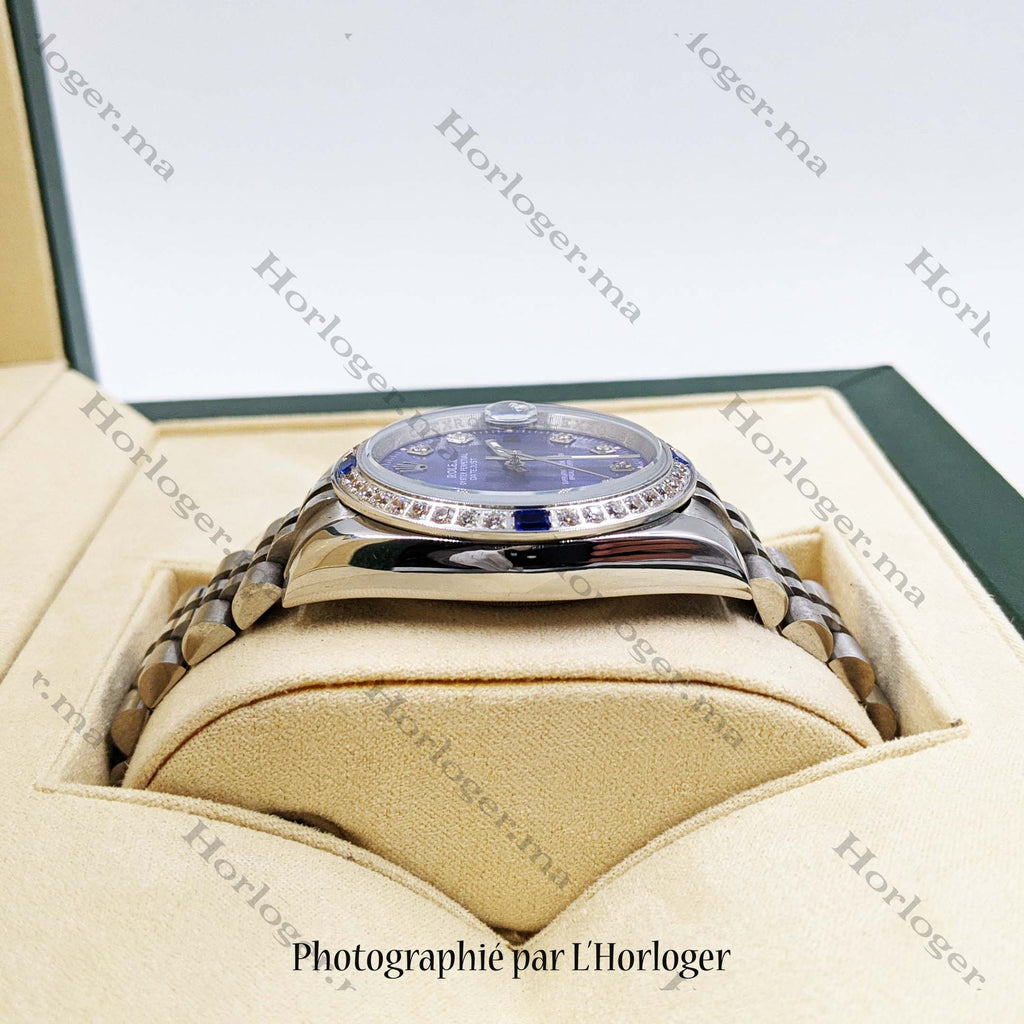 ᏒՕᏞΕХ Datejust Petrol Blue Iced