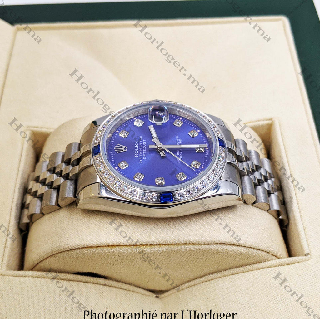 ᏒՕᏞΕХ Datejust Petrol Blue Iced