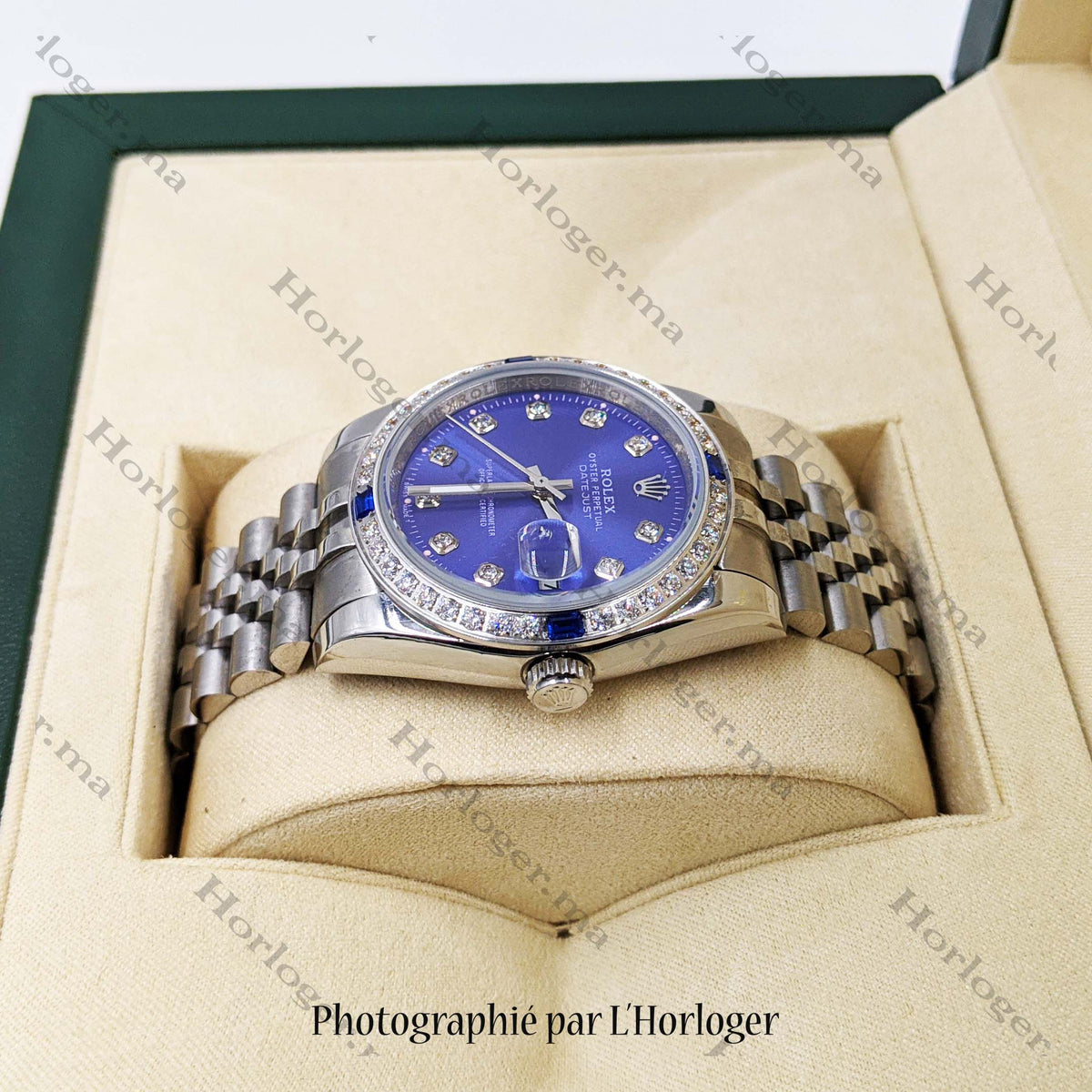 ᏒՕᏞΕХ Datejust Petrol Blue Iced