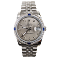 ᏒՕᏞΕХ Datejust Fond Gris Sertie