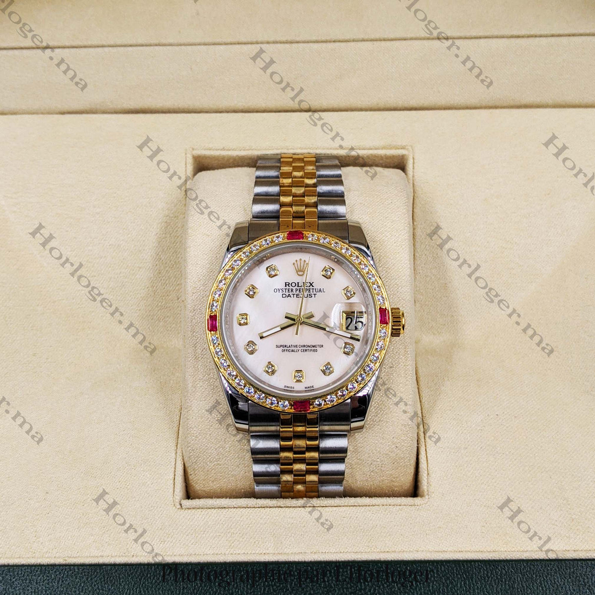 ᏒՕᏞΕХ Datejust Two-tone crème