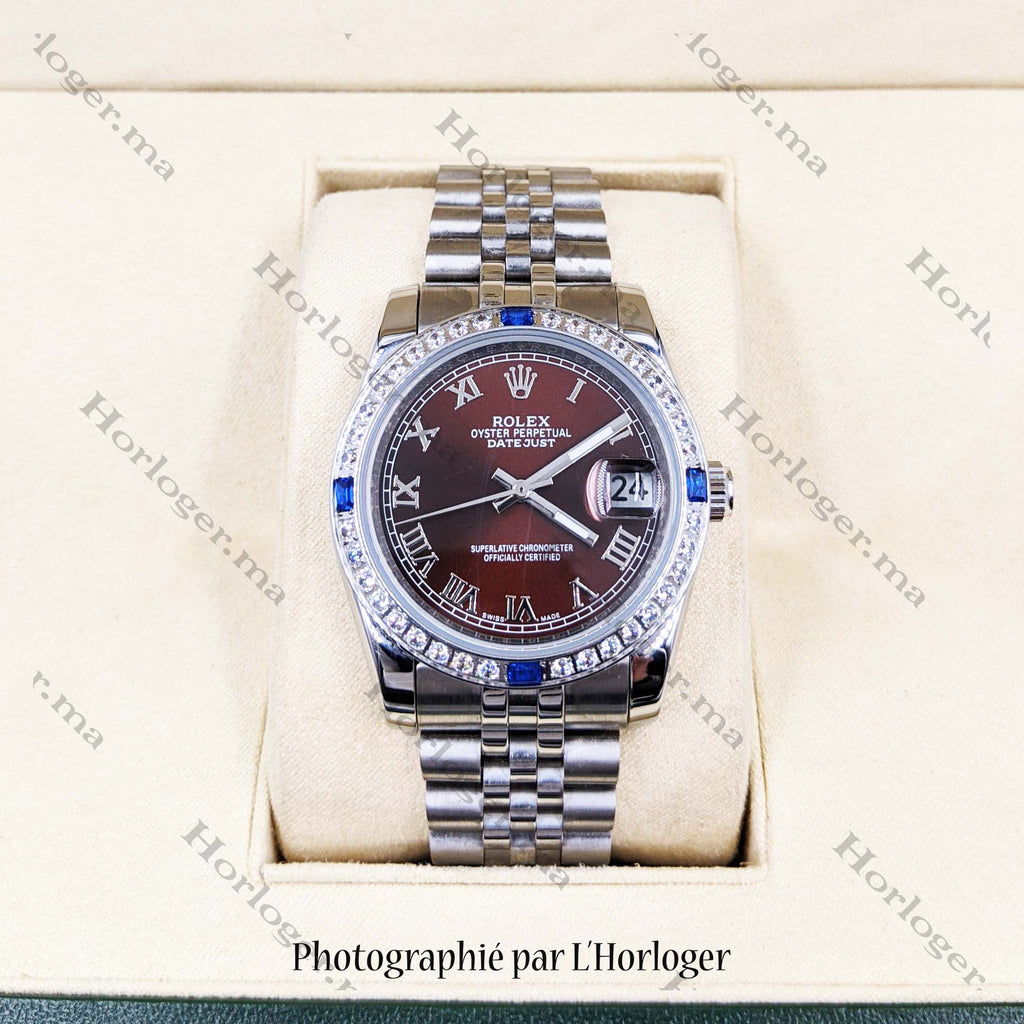 ᏒՕᏞΕХ Datejust Red Grape Serti