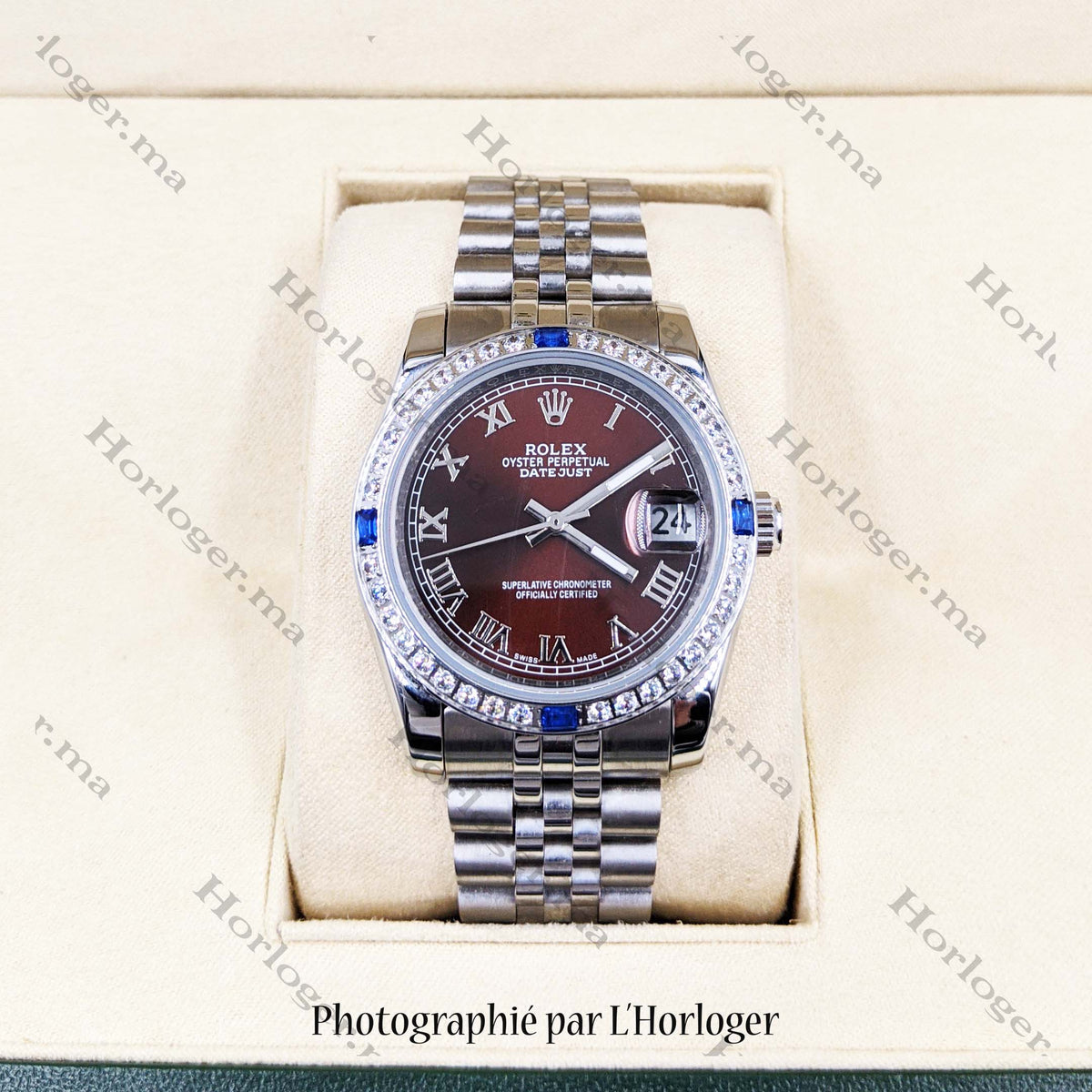 ᏒՕᏞΕХ Datejust Red Grape Serti