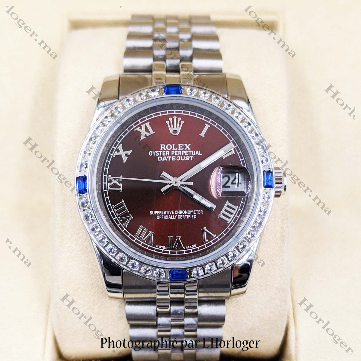 ᏒՕᏞΕХ Datejust Red Grape Serti