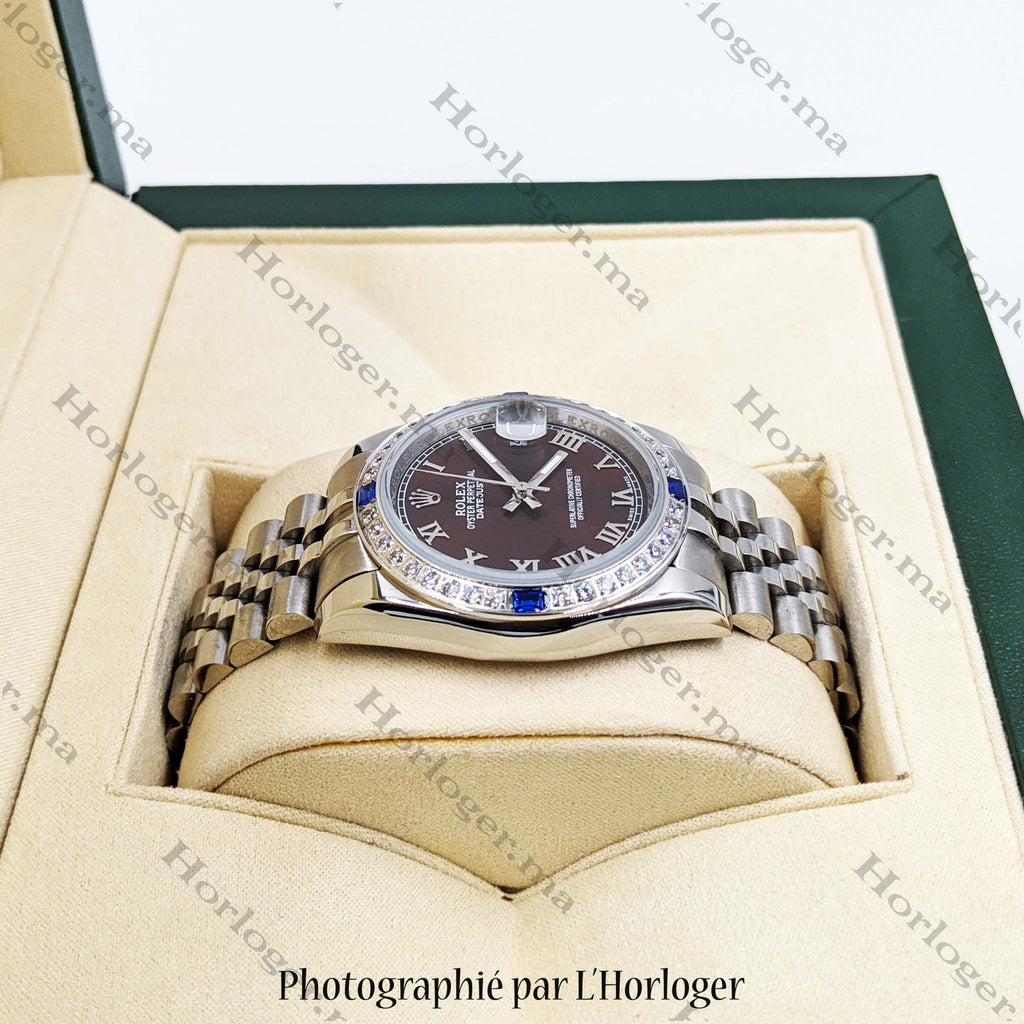 ᏒՕᏞΕХ Datejust Red Grape Serti