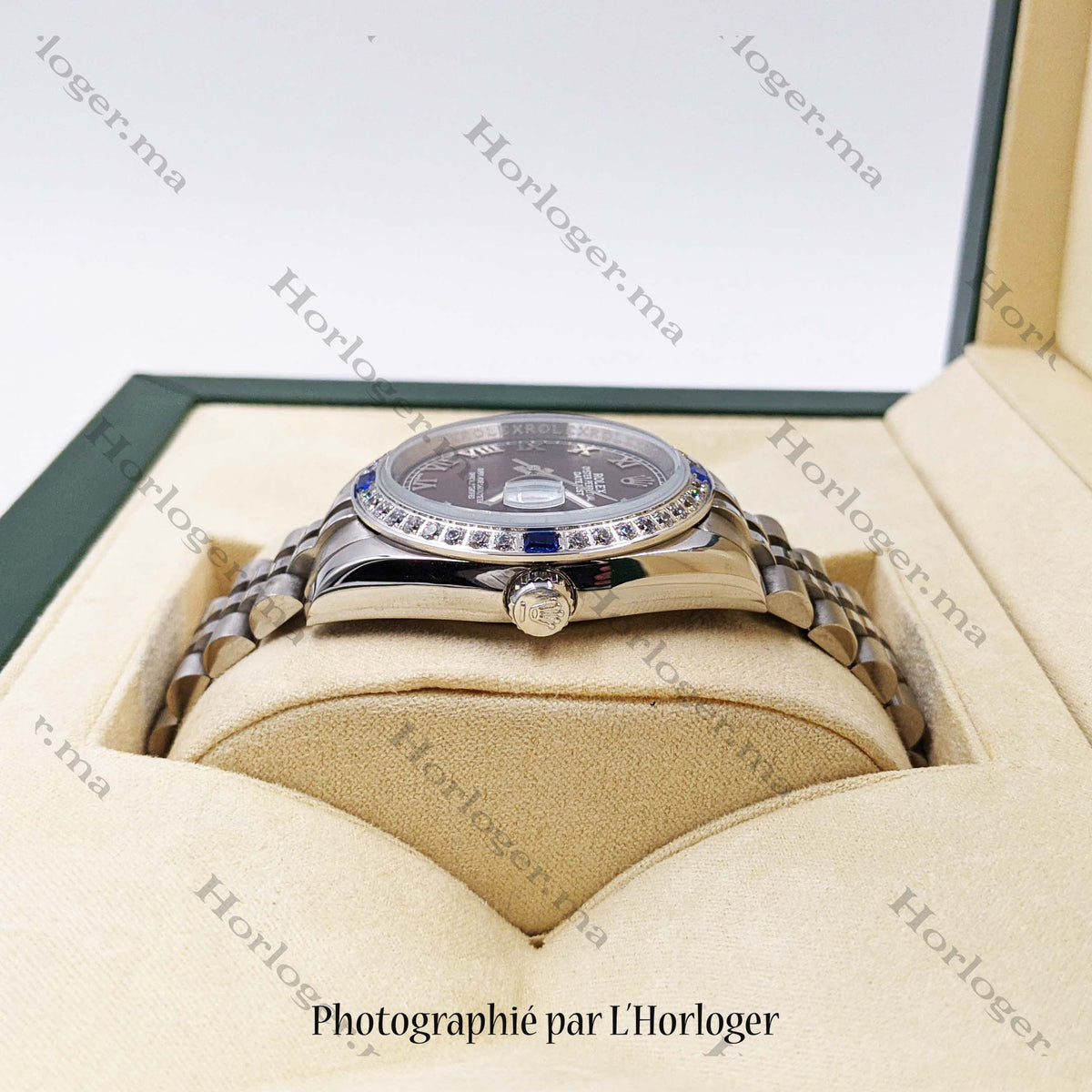 ᏒՕᏞΕХ Datejust Red Grape Serti