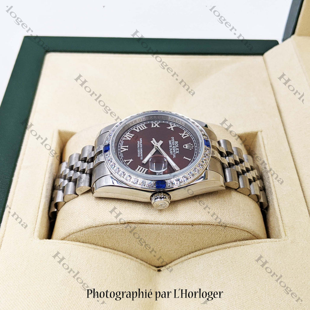 ᏒՕᏞΕХ Datejust Red Grape Serti