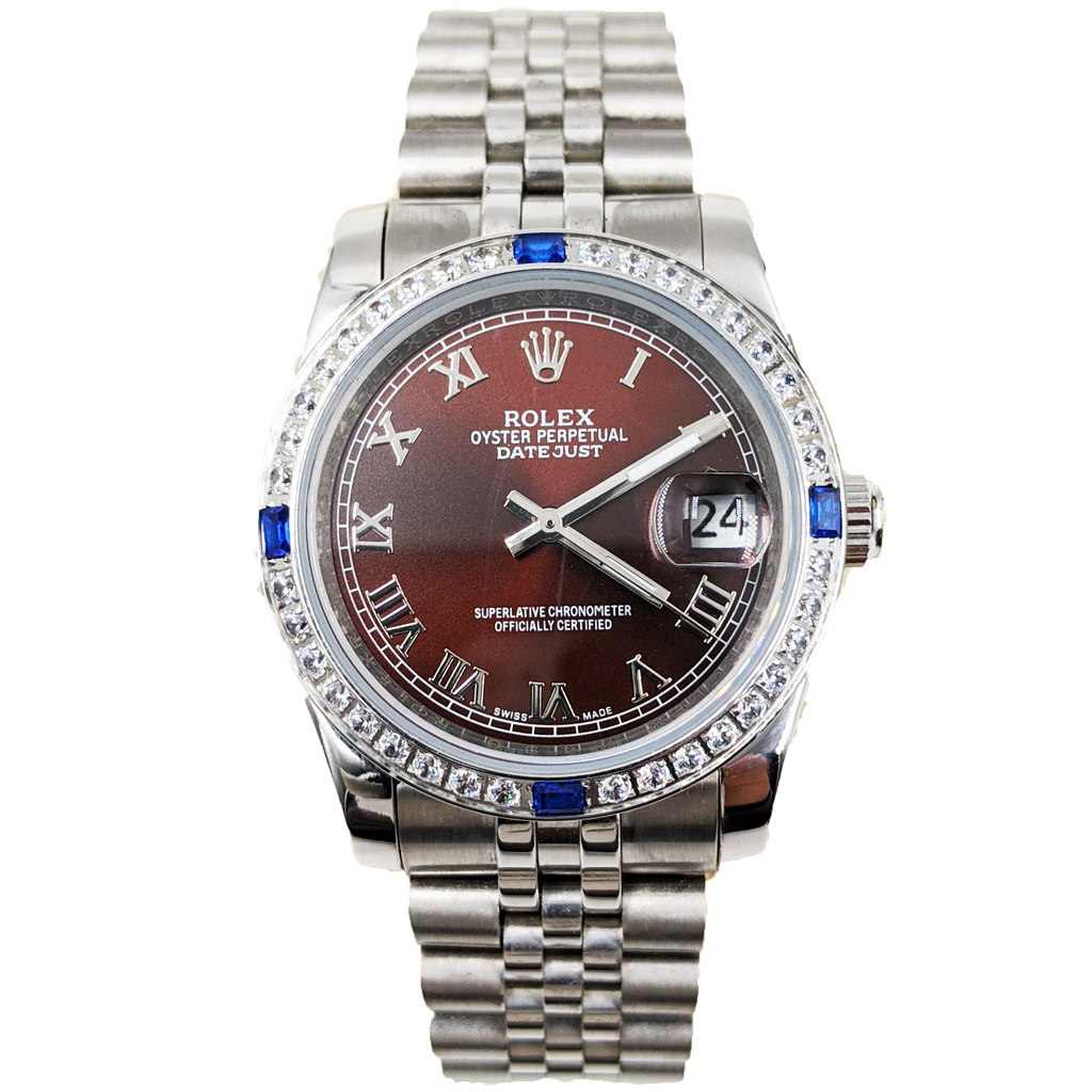 ᏒՕᏞΕХ Datejust Red Grape Serti