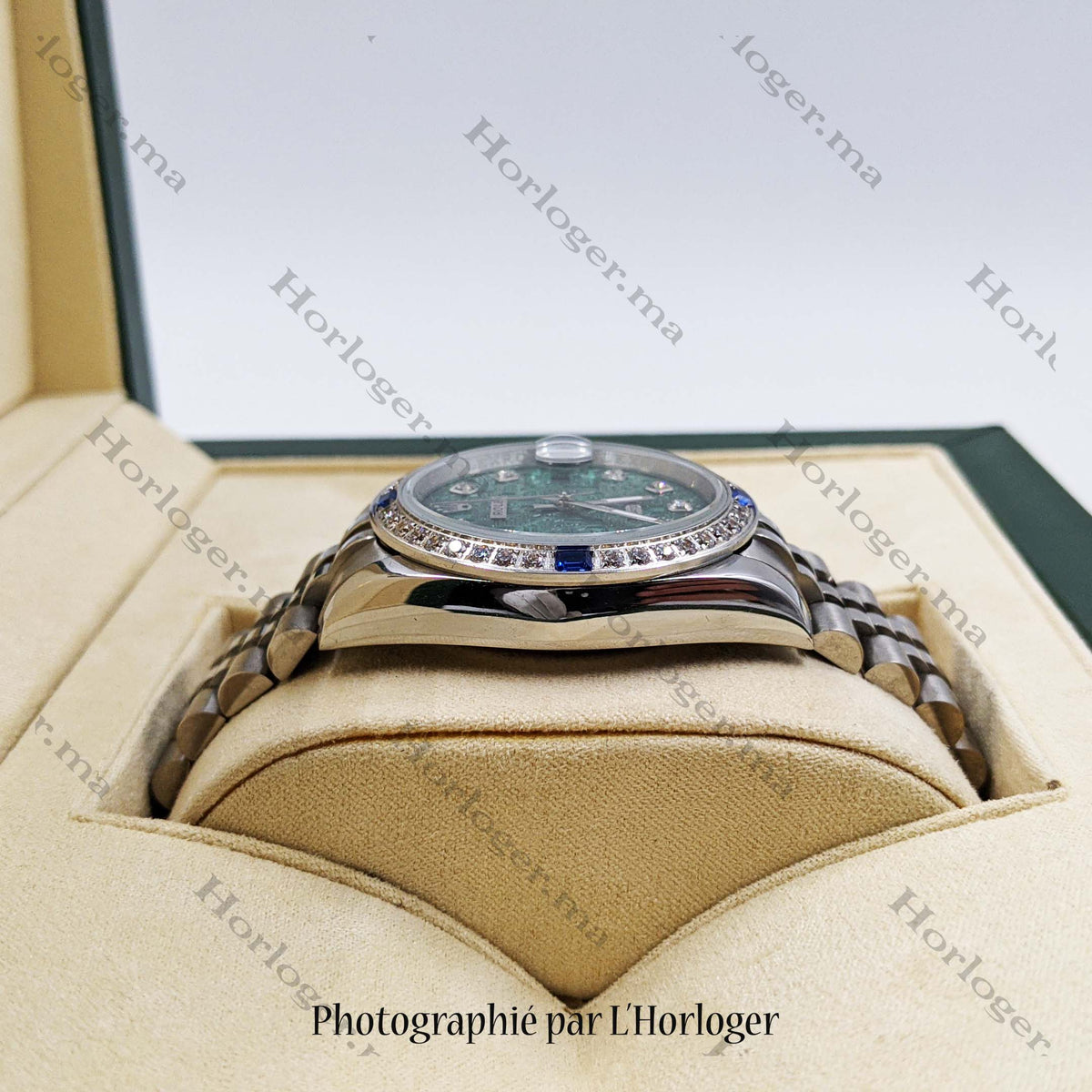 ᏒՕᏞΕХ Datejust Vert gravé