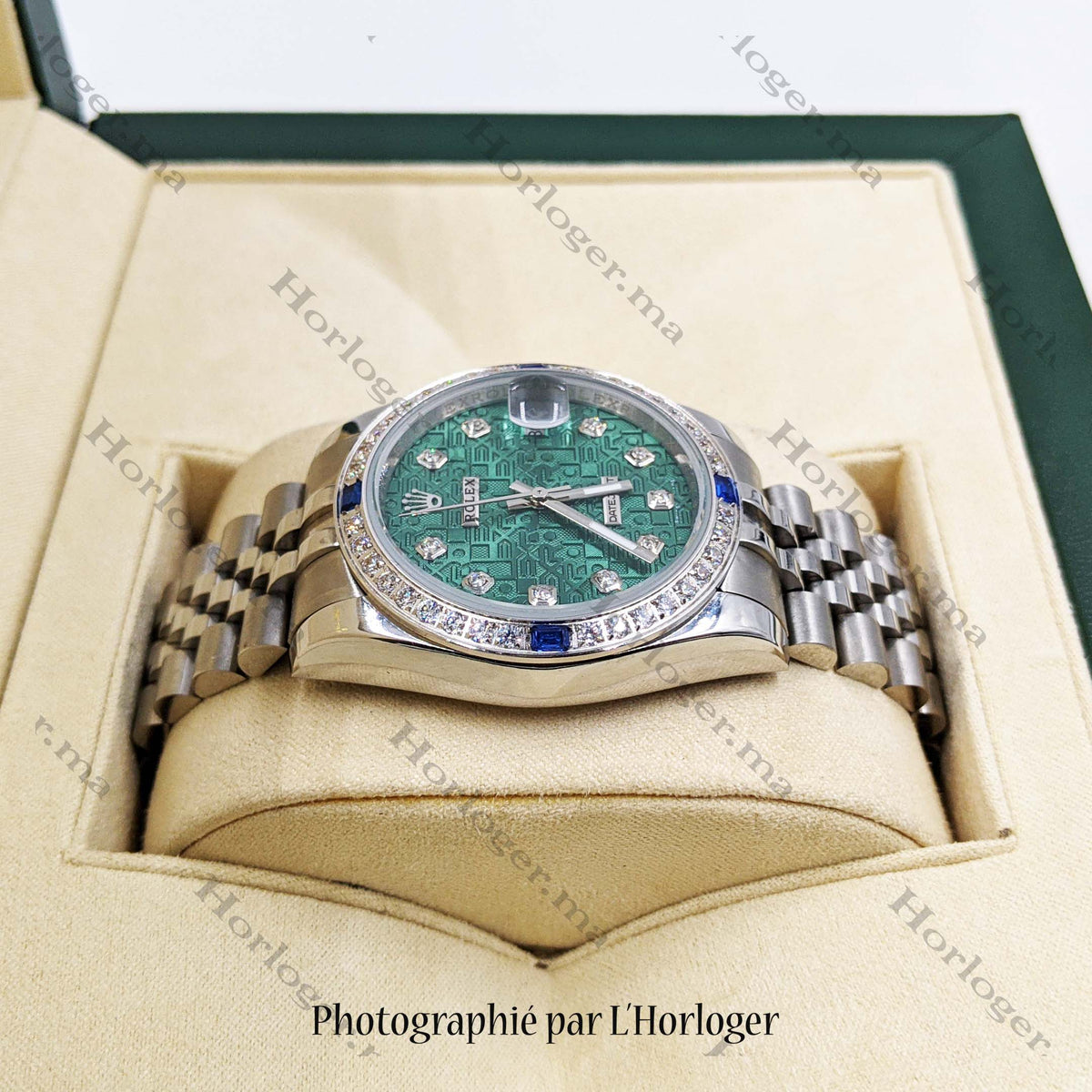 ᏒՕᏞΕХ Datejust Vert gravé