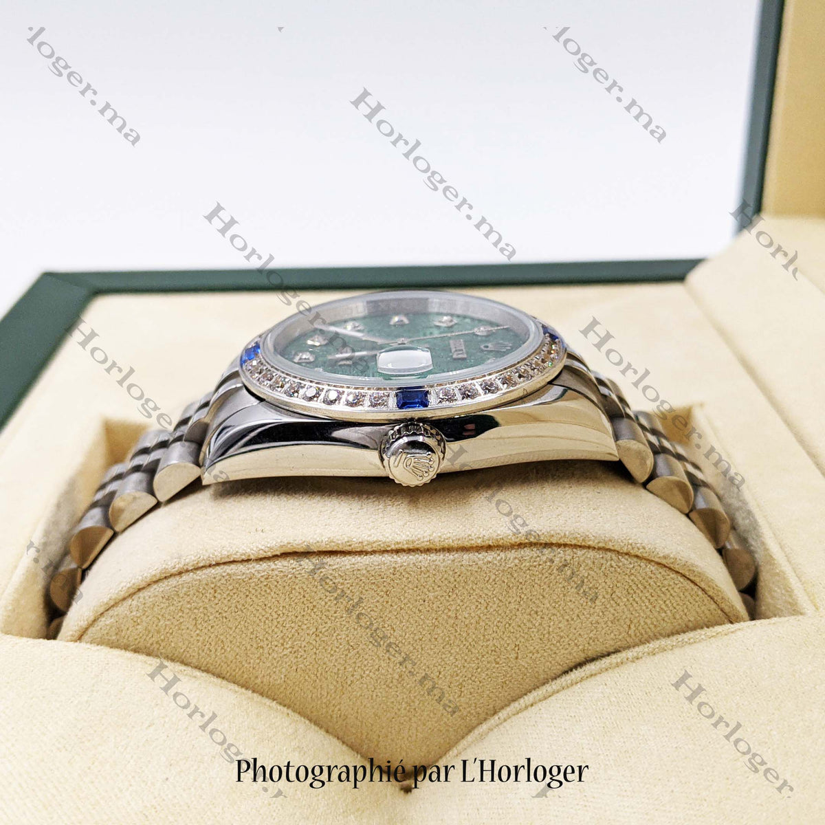 ᏒՕᏞΕХ Datejust Vert gravé