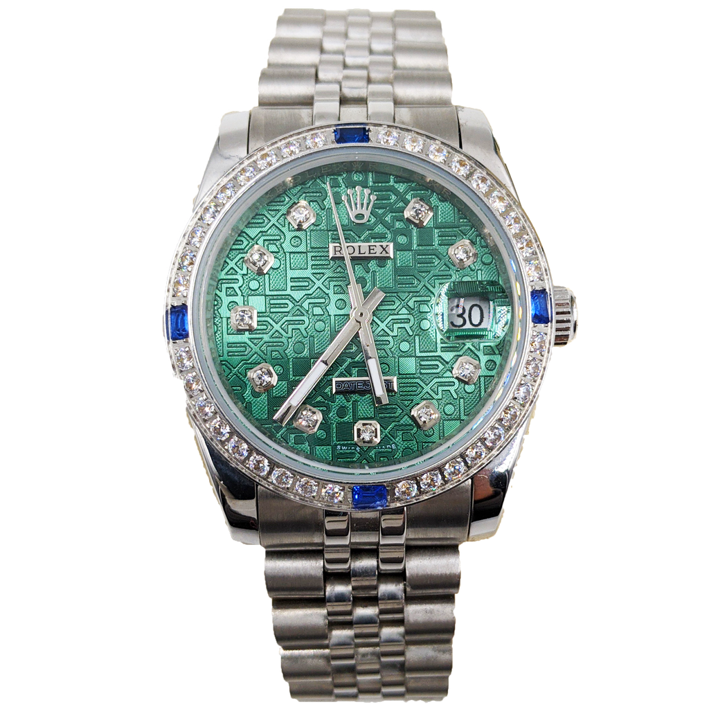 ᏒՕᏞΕХ Datejust Vert gravé