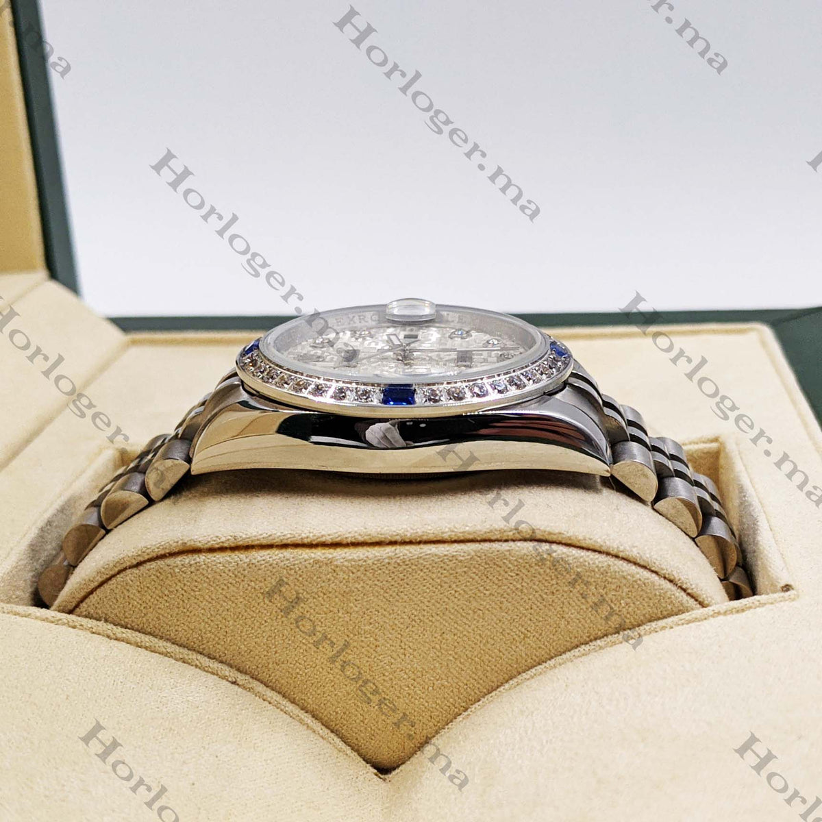 ᏒՕᏞΕХ Datejust Blanc Nacre gravé