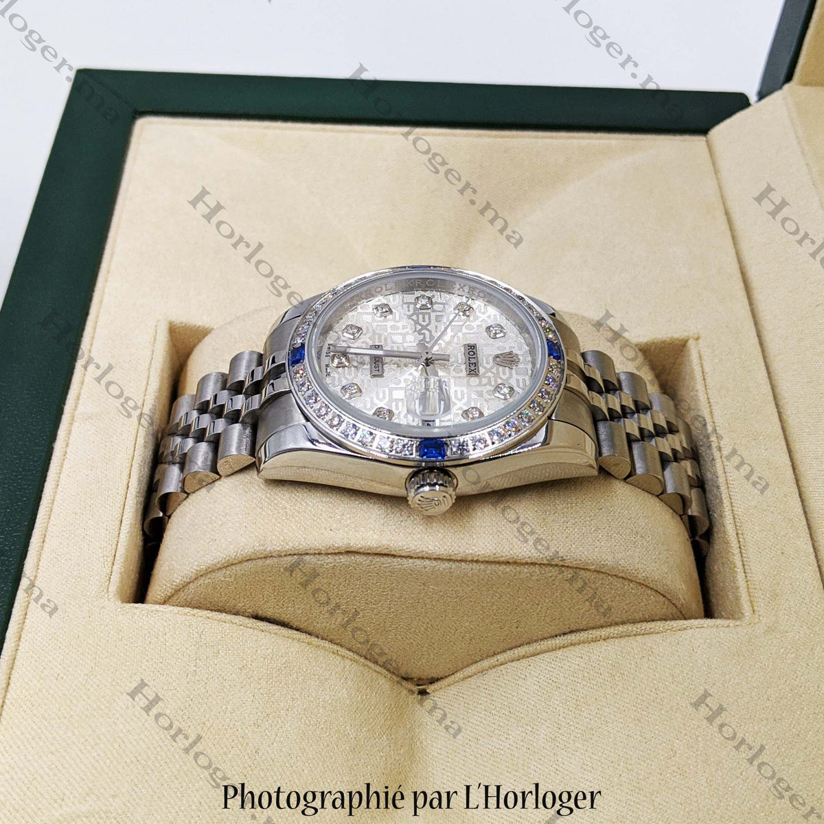 ᏒՕᏞΕХ Datejust Blanc Nacre gravé