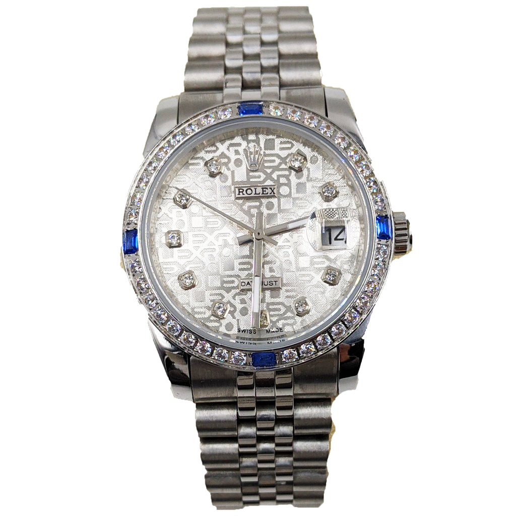 ᏒՕᏞΕХ Datejust Blanc Nacre gravé
