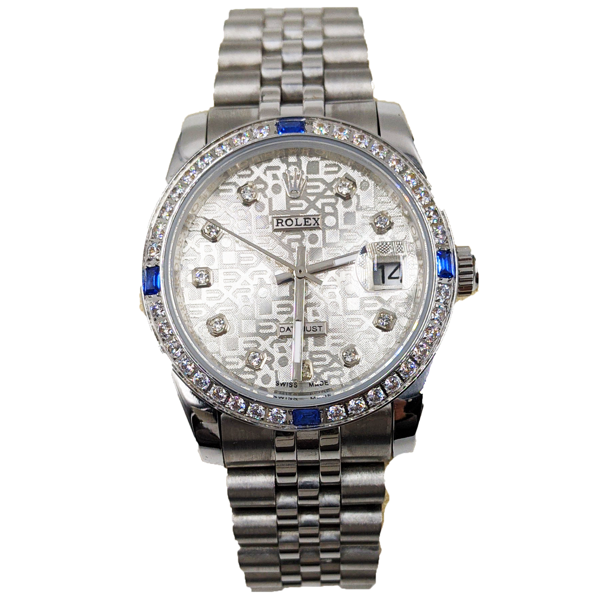 ᏒՕᏞΕХ Datejust Blanc Nacre gravé